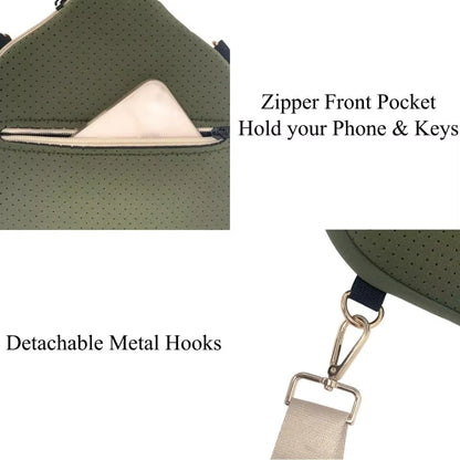 Large Capacity Pickleball Crossbody Bag Waterproof Zipper Closure Pickleball Paddle Cover Adjustable Strap Professional