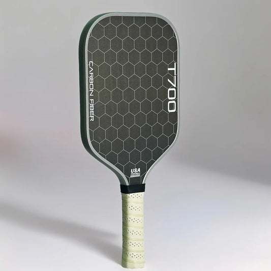 T700 Carbon Fiber Pickleball Paddle, Carbon Friction Surface, Polymer Honeycomb Core, Enhanced Power, Spin and Control, 16Mm