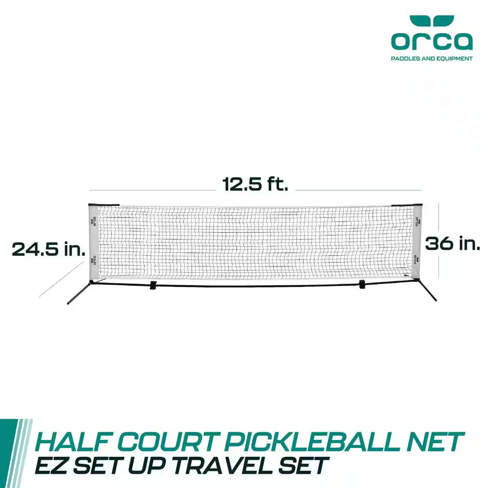 12.5Ft Pickleball Net Set for Half Court Games Pickleball Accessories Included