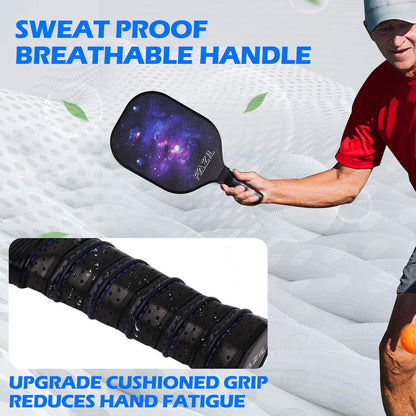 Pickleball Graphite Paddles Set, Lightweight, Beginner to Professional, Men & Women, Indoor/Outdoor, Pickell Paddles and Balls Set，Pickleball Gift Set with Portable Bag, 2 Pack Paddles, 4 Balls