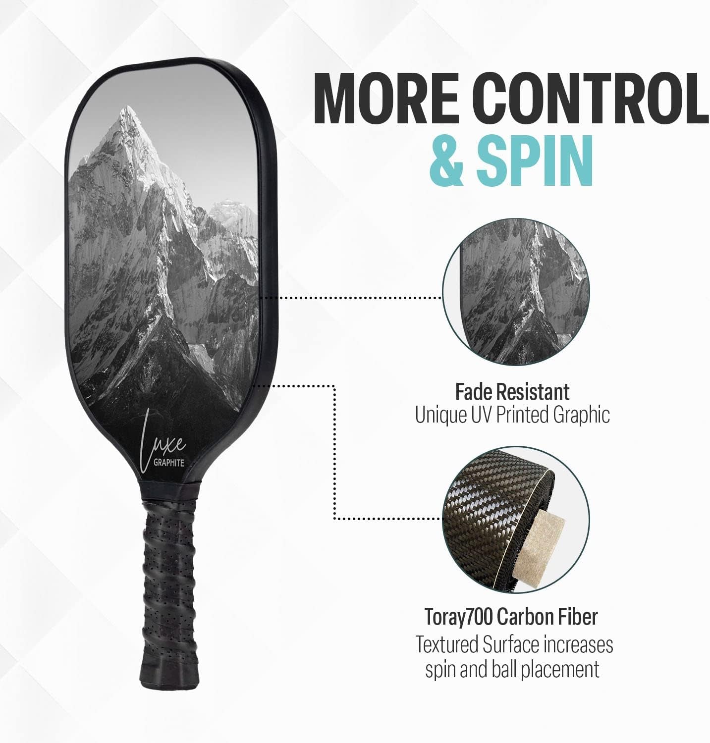 Carbon Fiber Pickleball Paddles – Lightweight, Durable Pickleball Racket - Toray 700 Carbon Pickleball Paddle - Enhanced Spin Texture Pickleball Paddles Carbon Fiber - Cover Included