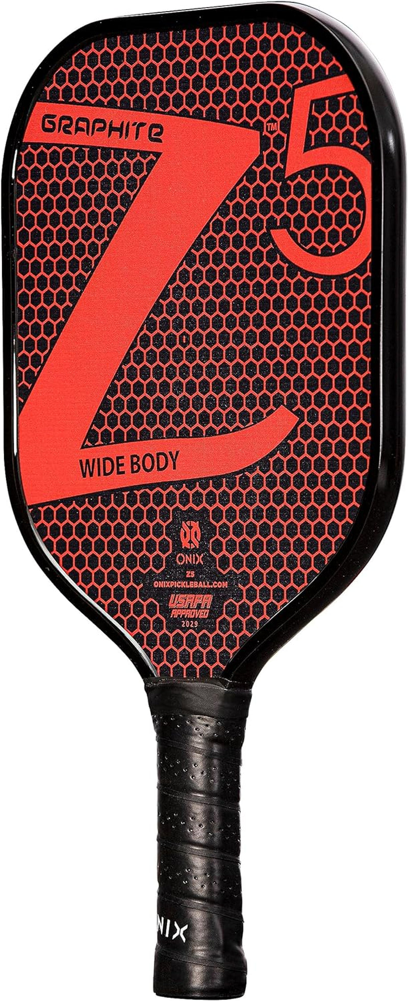 Graphite MOD Z5 Carbon Fiber Pickleball Paddle with Wide-Body Shape, Honeycomb Core, Graphite Face & Cushion Comfort Pickleball Paddle Grip