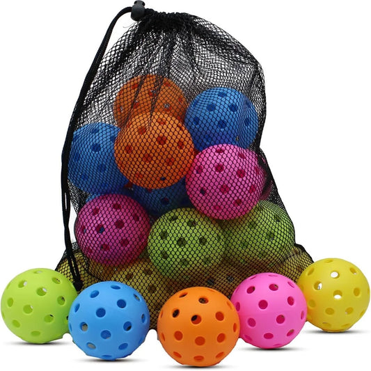 20 Pack Pickleball Balls, USAPA Approved 40 Holes High Elasticity & Durable Pickle Balls (Multicolor)