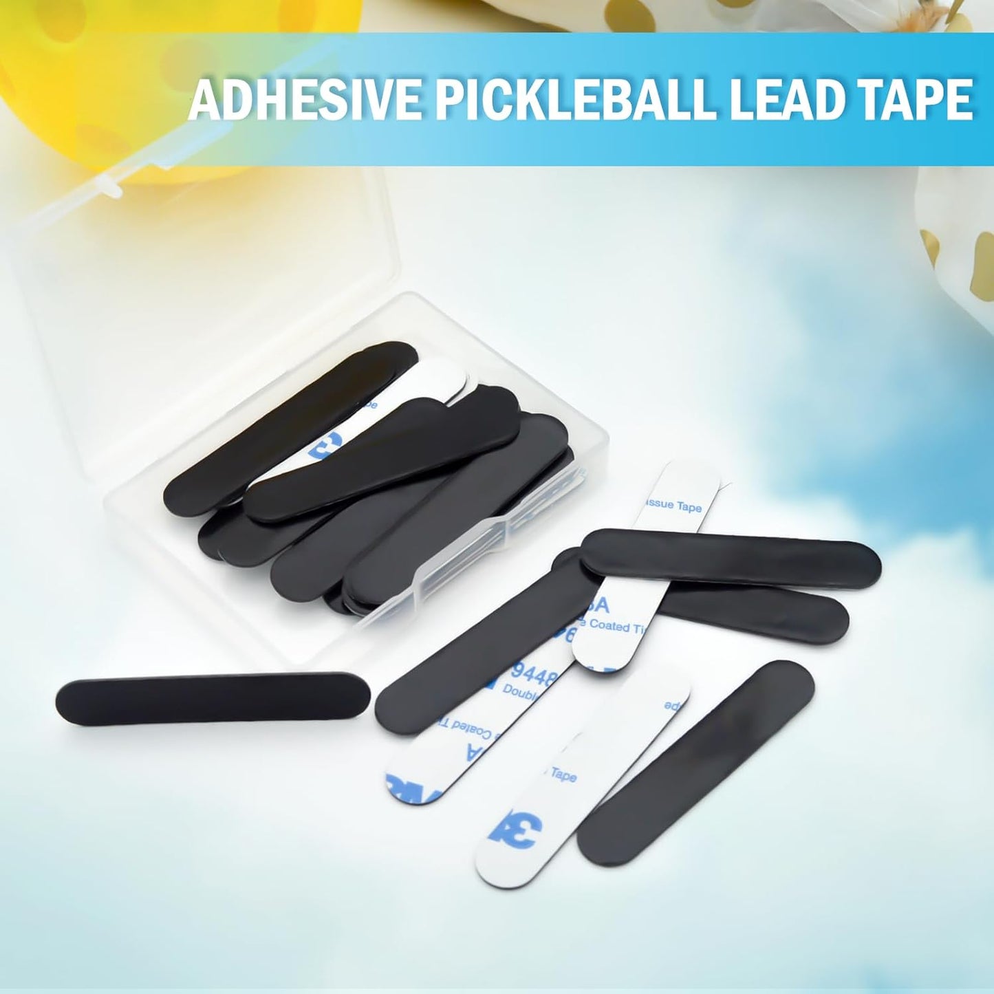 Lead Tape for Pickleball Paddles, 30Pcs 3G Adhesive Pickleball Lead Tape for Pad