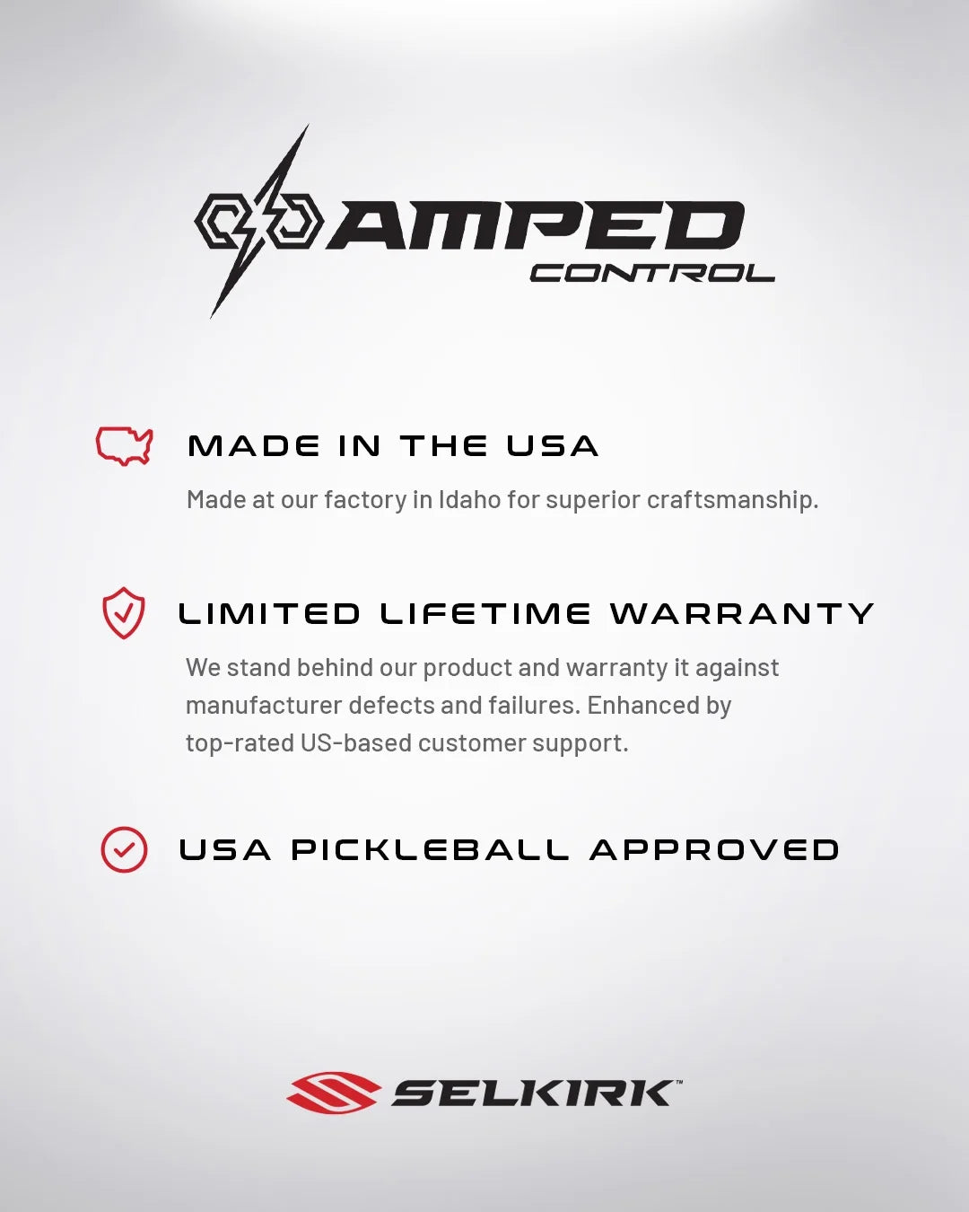 Selkirk Amped Control Epic Pickleball Paddle – Lightweight Composite Paddle for Spin & Control – USAPA Approved – for Beginner to Advanced Players, Indoor & Outdoor Use