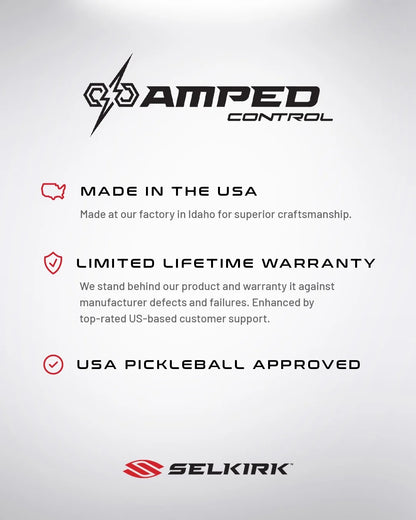 Selkirk Amped Control Epic Pickleball Paddle – Lightweight Composite Paddle for Spin & Control – USAPA Approved – for Beginner to Advanced Players, Indoor & Outdoor Use