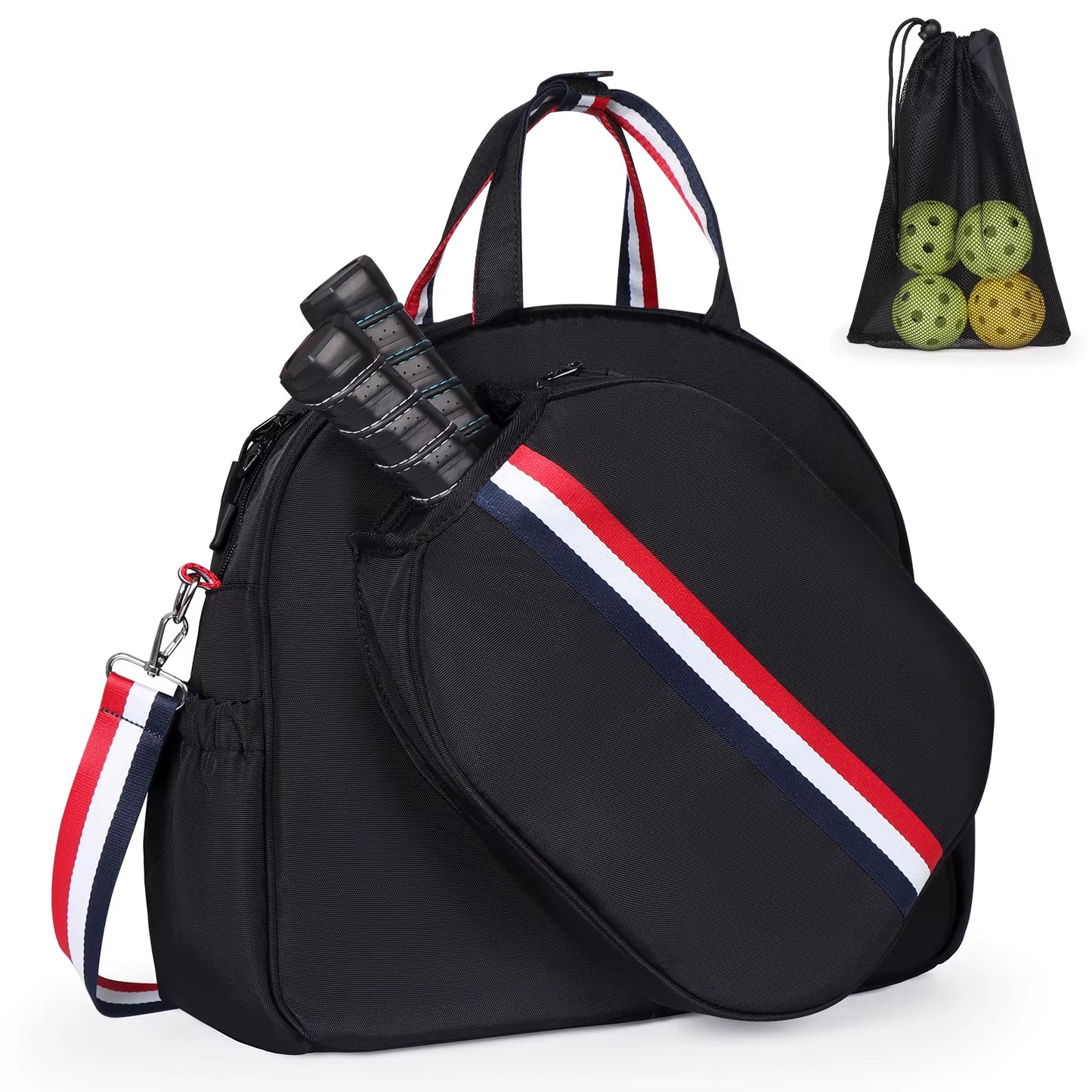 Adjustable Pickleball Paddle Backpack Bag Multi Sport Large Capacity Storage Tennis Racquetball Equipment for Men Women