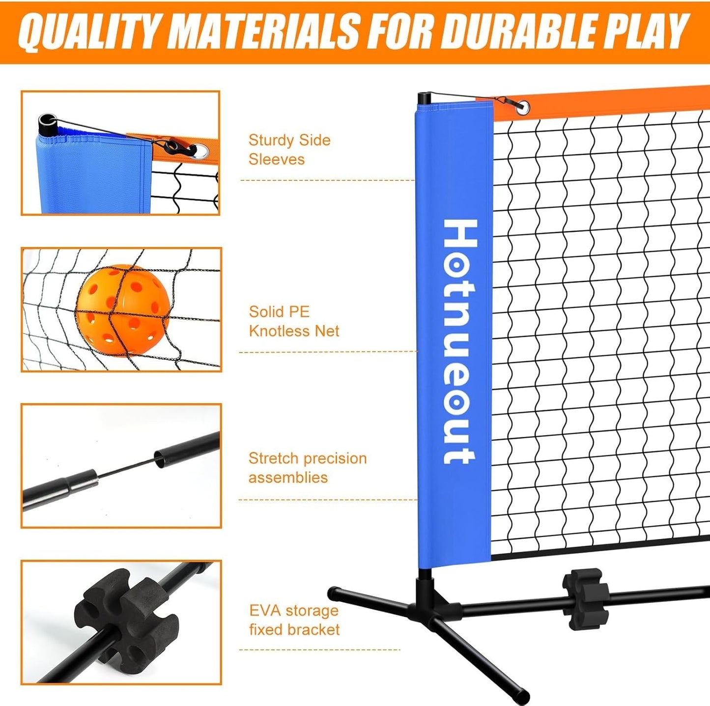 Pickleball Set with Net and Paddles 5FT Wide Indoor Mini Portable Pickle Ball...