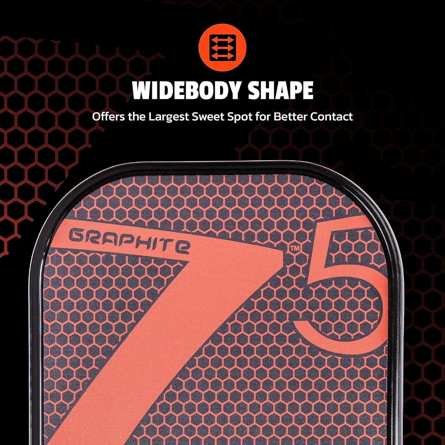 Graphite MOD Z5 Carbon Fiber Pickleball Paddle with Wide-Body Shape, Honeycomb Core, Graphite Face & Cushion Comfort Pickleball Paddle Grip