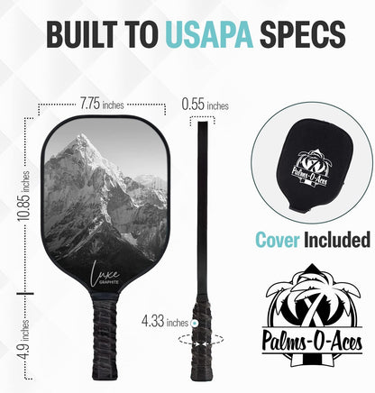 Carbon Fiber Pickleball Paddles – Lightweight, Durable Pickleball Racket - Toray 700 Carbon Pickleball Paddle - Enhanced Spin Texture Pickleball Paddles Carbon Fiber - Cover Included