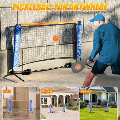 Pickleball Set with Net and Paddles 5FT Wide Indoor Mini Portable Pickle Ball...