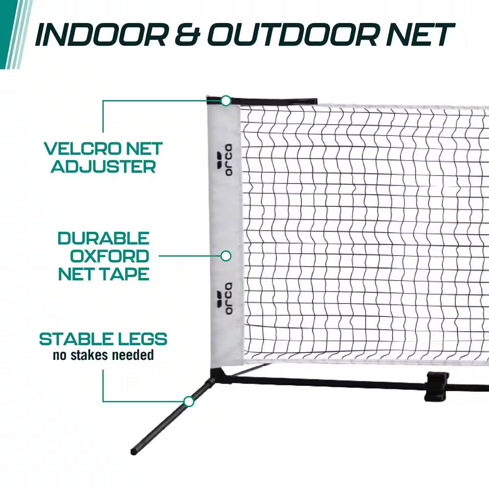12.5Ft Pickleball Net Set for Half Court Games Pickleball Accessories Included