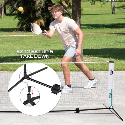 12.5Ft Pickleball Net Set for Half Court Games Pickleball Accessories Included