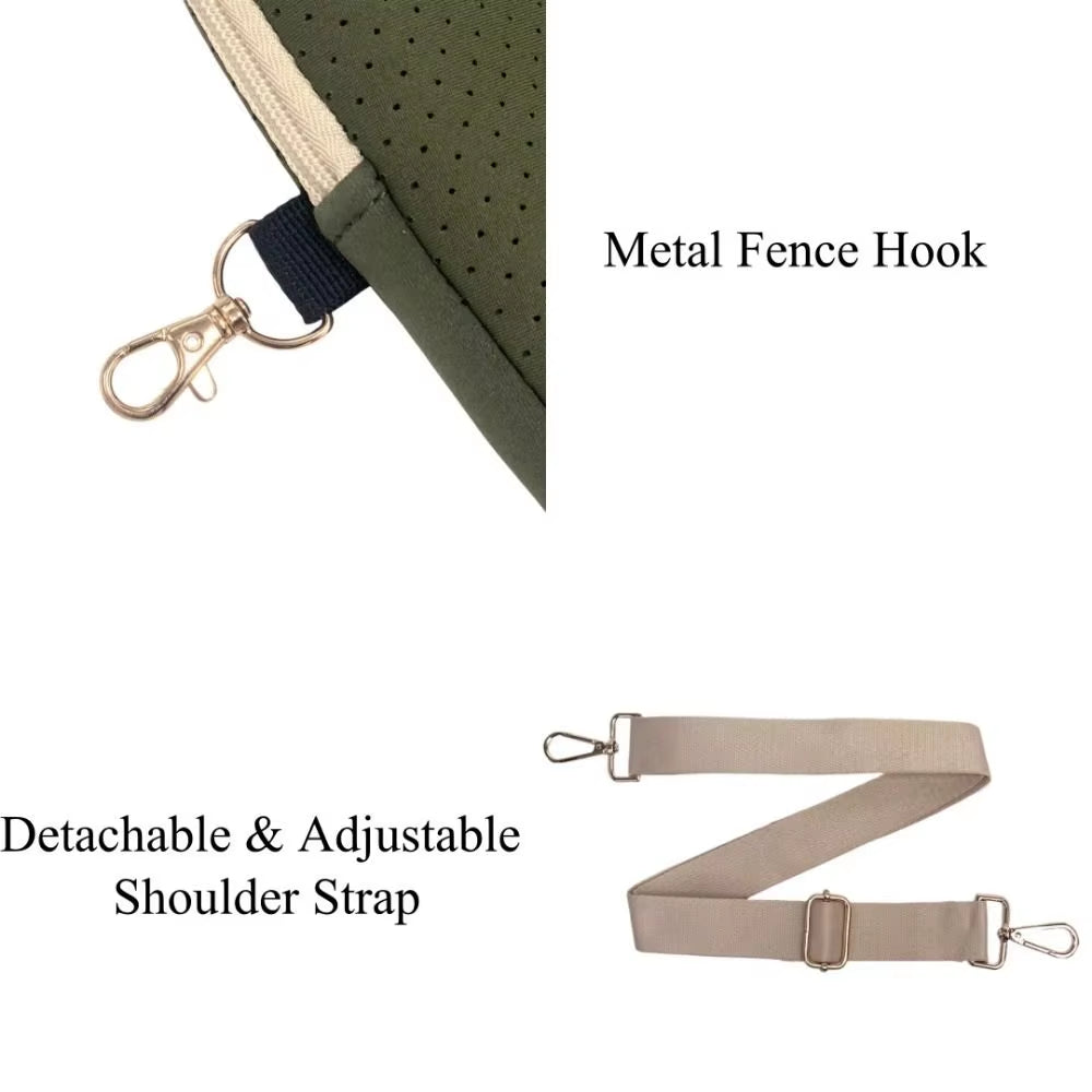 Large Capacity Pickleball Crossbody Bag Waterproof Zipper Closure Pickleball Paddle Cover Adjustable Strap Professional