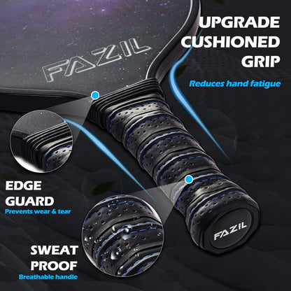 Pickleball Graphite Paddles Set, Lightweight, Beginner to Professional, Men & Women, Indoor/Outdoor, Pickell Paddles and Balls Set，Pickleball Gift Set with Portable Bag, 2 Pack Paddles, 4 Balls